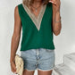 Full Size Lace Detail V-Neck Tank