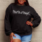 Simply Love Full Size MEET ME AT MIDNIGHT Graphic Round Neck Sweatshirt