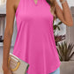 Tied Cutout Grecian Neck Tank