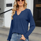 Notched Long Sleeve T-Shirt