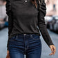 Round Neck Puff Sleeve Sleeve Blouse