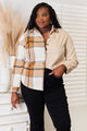 Perfee Plaid Print Dropped Shoulder Shirt Plaid
