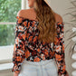 Floral Smocked Off-Shoulder Peplum Top