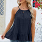 Tied Ruffled Round Neck Cami