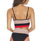 Color Block Spaghetti Strap Two-Piece Swim Set