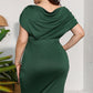 Plus Size Ruched V-Neck Dress