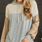 Drawstring Color Block Long Sleeve Hoodie