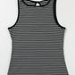 Cutout Striped Round Neck Tank