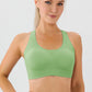 Round Neck Wide Strap Active Bra