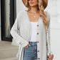 Ribbed Button Up Long Sleeve Cardigan