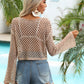 Openwork Boat Neck Cover Up