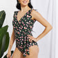 Marina West Swim Full Size Float On Ruffle Faux Wrap One-Piece in Floral