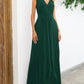 Surplice Neck Sleeveless Maxi Dress