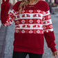 Christmas Element Round Neck Long Sleeve Sweatshirt