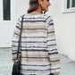 Striped V-Neck Long Sleeve T-Shirt