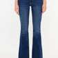 Kancan Cat's Whiskers Raw Hem Flare Jeans