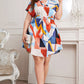 Plus Size Notched Neck Tie Waist Dress