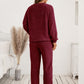 Teddy Long Sleeve Top and Pants Lounge Set