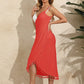 Backless Tassel Surplice Spaghetti Strap Cover Up Dress