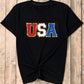 USA Round Neck Short Sleeve T-Shirt