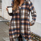 Devine Plaid Zip Up Hooded Coat