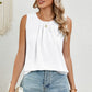 Ruched Round Neck Tank