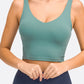 Deep V-Neck Crop Sports Bra