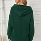 Drop Shoulder Hoodie with Slit