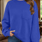 Full Size Texture Round Neck Long Sleeve Sweatshirt