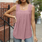 Eyelet Square Neck Tank