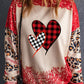 Heart Leopard Round Neck Sweatshirt