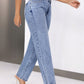 Mid-Rise Waist Jeans with Pockets