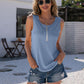 Ivy Lane Half-Zip Round Neck Tank