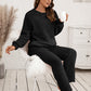 Teddy Long Sleeve Top and Pants Lounge Set