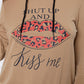 SHUT UP AND KISS ME Lip Graphic Hooded Top and Drawstring Pants Set