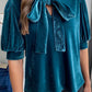 Tie Neck Half Sleeve Blouse