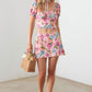 Le Lis Floral Puff Sleeve Crop Top and Mini Skirt Set