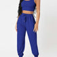 Wide Strap Top and Drawstring Joggers Set