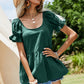 Scoop Neck Flounce Sleeve Blouse