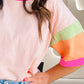 Color Block Round Neck Half Sleeve T-Shirt