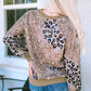 Leopard Round Neck Long Sleeve T-Shirt