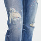 BAYEAS Full Size High Waist Distressed Paint Splatter Pattern Jeans