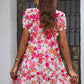 Floral V-Neck Short Sleeve Dress