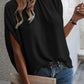 Tie Back Slit Half Sleeve Blouse