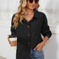 Button Up Dropped Shoulder Long Sleeve Outerwear