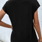 Contrast V-Neck Short Sleeve T-Shirt