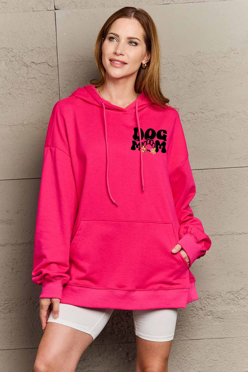 Simply Love Simply Love Full Size DOG MOM Graphic Hoodie