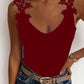 Full Size Lace Detail Scoop Neck Tank