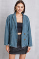 Pocketed Button Up Denim Jacket Medium