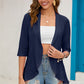 Eyelet Open Front Cardigan